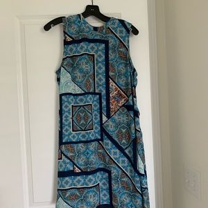 Pleated back swing dress